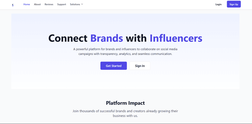 Sponza Influencer Marketing Platform